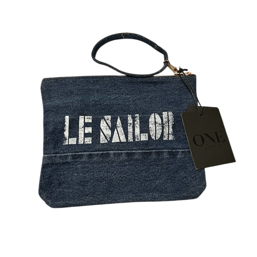 One by One Teaspoon Vintage “Le Sailor” Denim Clutch